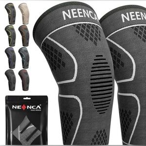 NEW Neenca‎ 2 Pack Knee Braces Size Medium / Grey
